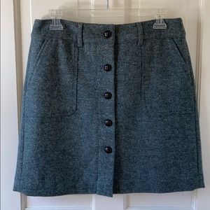 Blue Wool Skirt